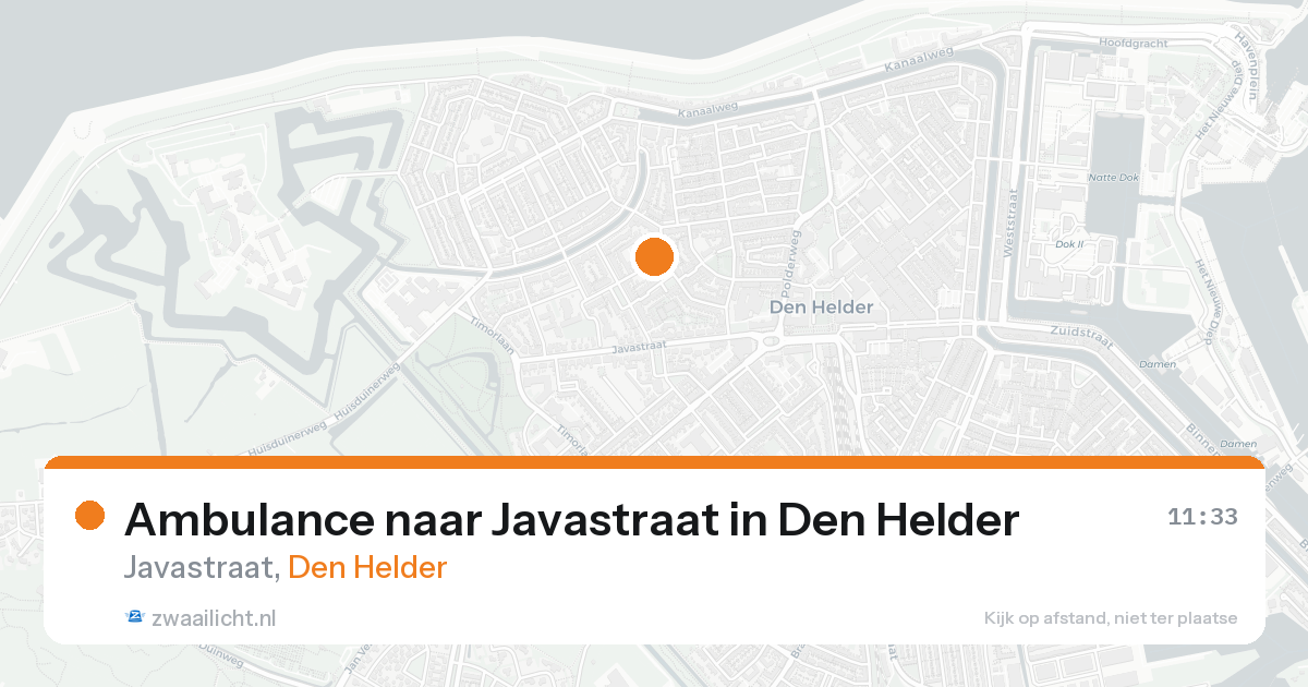 Ambulance naar Javastraat in Den Helder — 17 aug 2026