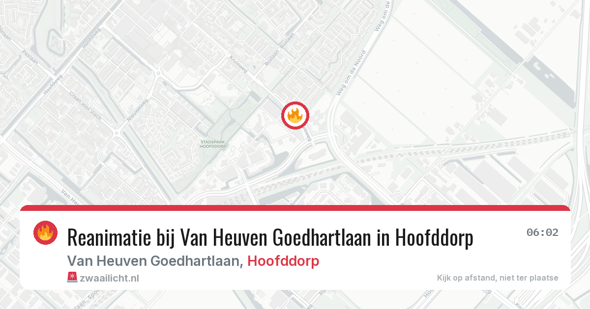Reanimatie bij Van Heuven Goedhartlaan in Hoofddorp — 12 jul 2026