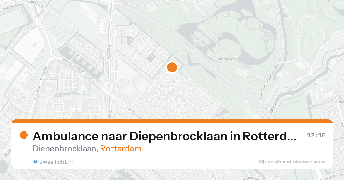 Ambulance naar Diepenbrocklaan in Rotterdam — 15 aug 2026