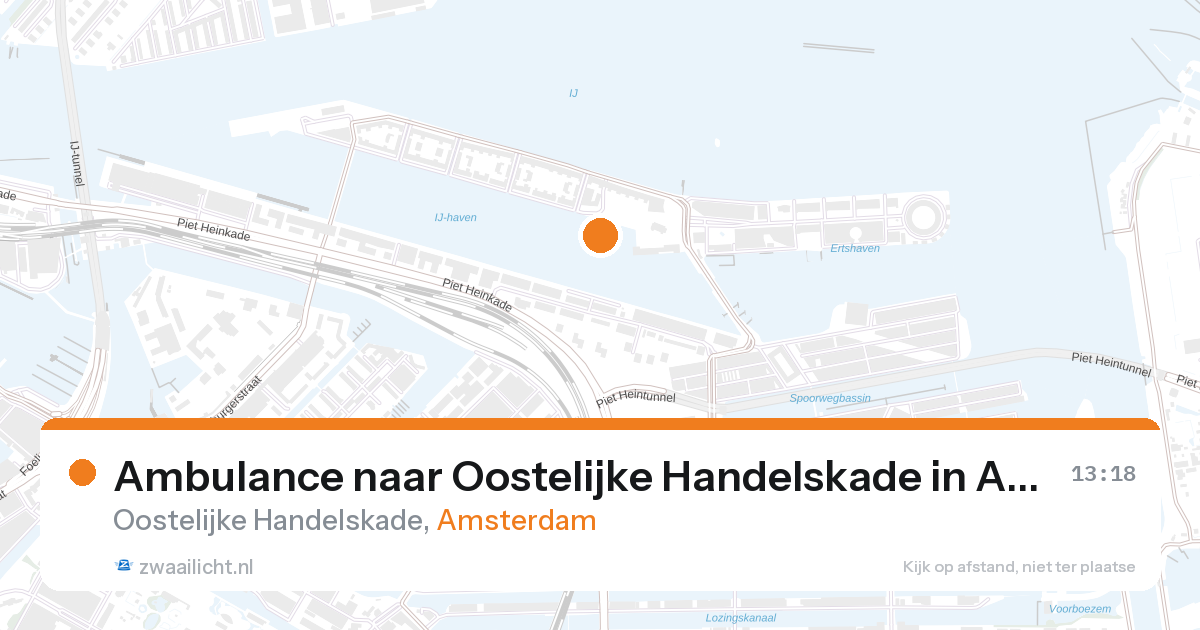 Ambulance naar Oostelijke Handelskade in Amsterdam — 28 aug 2026