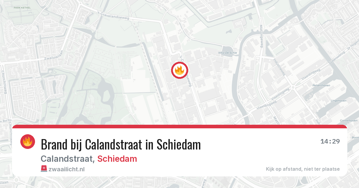Brand bij Calandstraat in Schiedam — 29 jan 2026