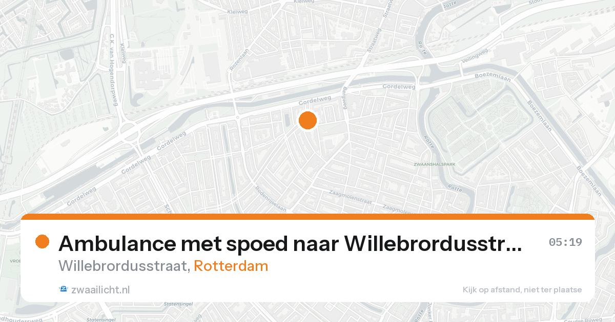Ambulance met spoed naar Willebrordusstraat in Rotterdam — 8 jul 2026