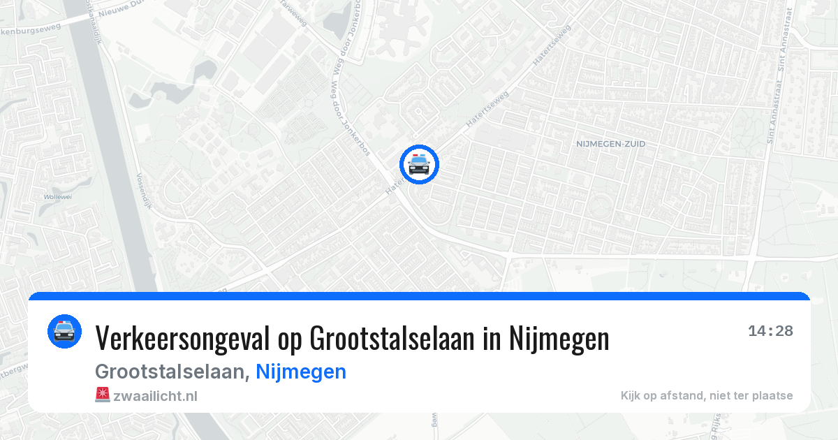 Verkeersongeval op Grootstalselaan in Nijmegen — 4 apr 2026