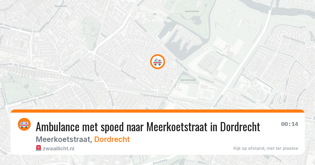 Ambulance met spoed naar Meerkoetstraat in Dordrecht — 25 jun 2026