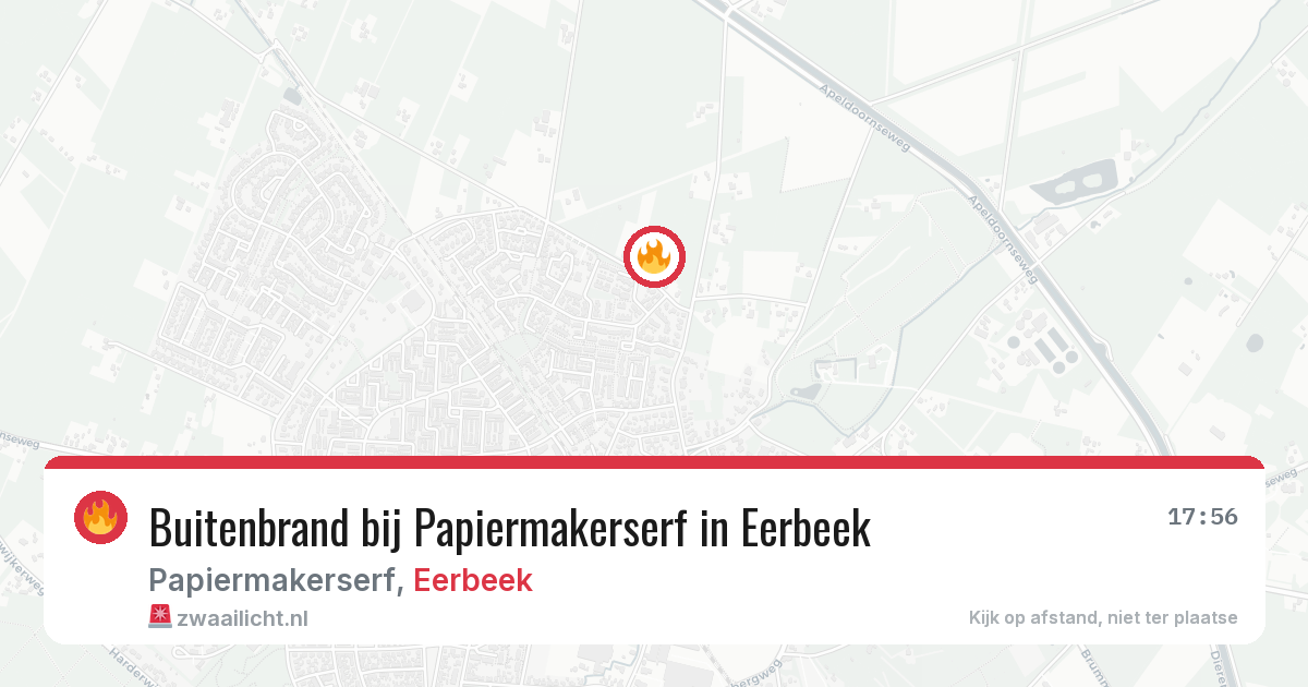 Buitenbrand bij Papiermakerserf in Eerbeek — 9 aug 2026