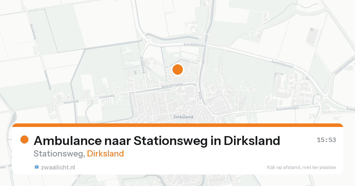 Ambulance naar Stationsweg in Dirksland — 15 aug 2026