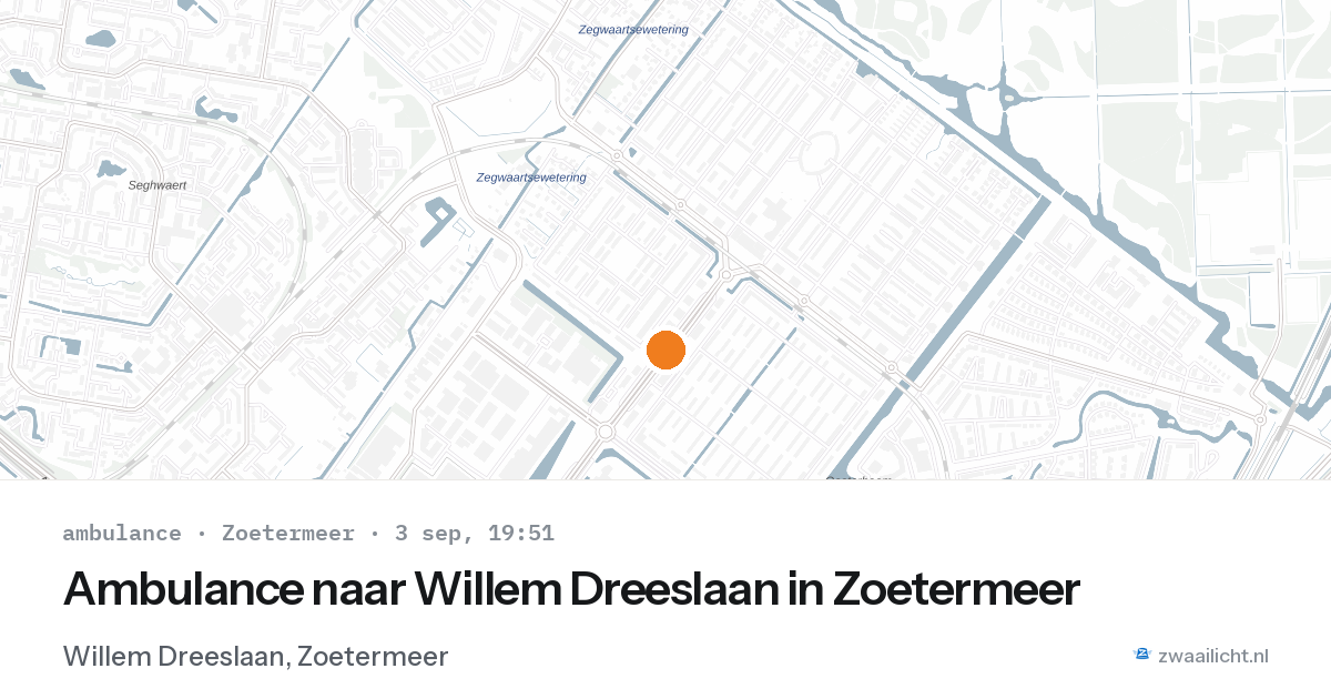 Ambulance naar Willem Dreeslaan in Zoetermeer — 3 sep 2026