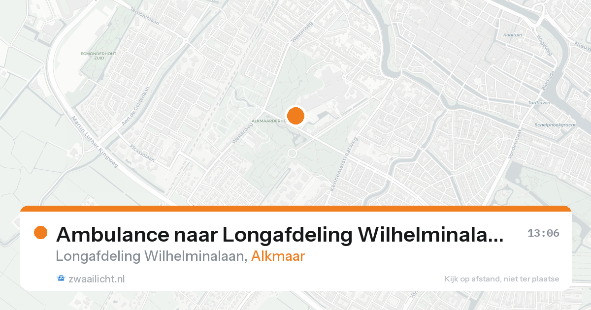Ambulance naar Longafdeling Wilhelminalaan in Alkmaar — 7 feb 2026