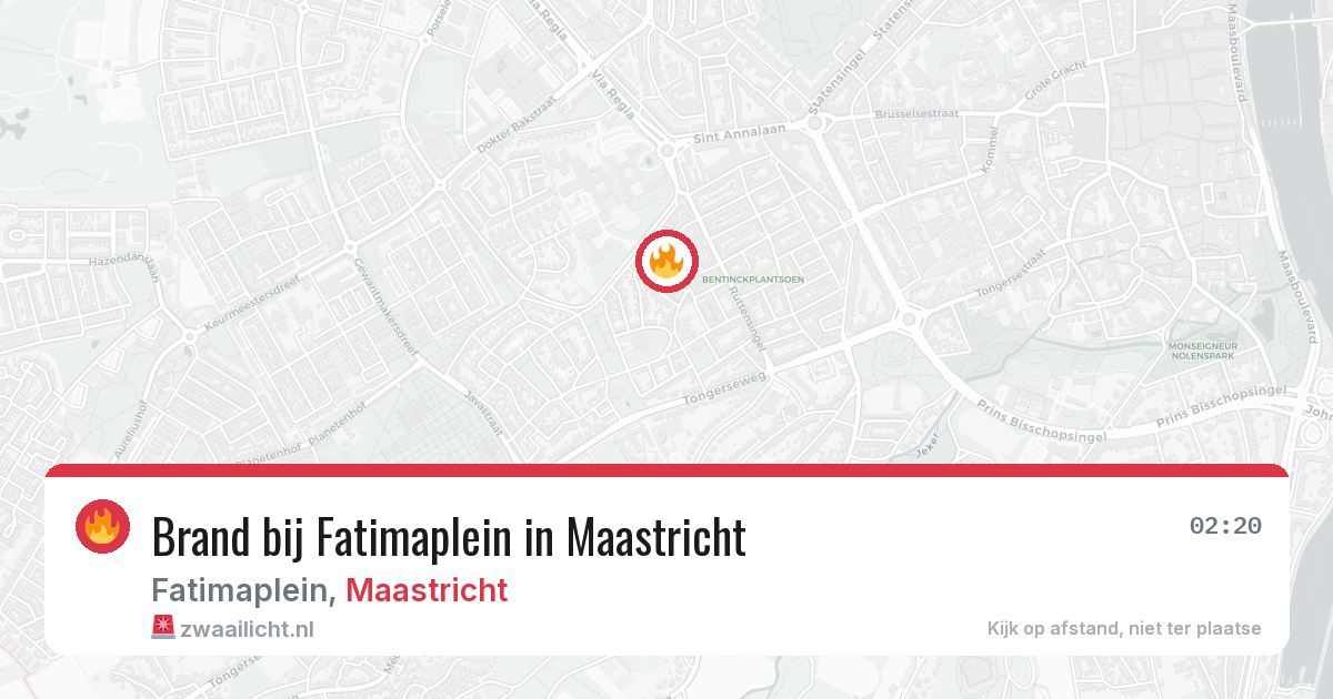 Brand bij Fatimaplein in Maastricht — 28 jul 2026