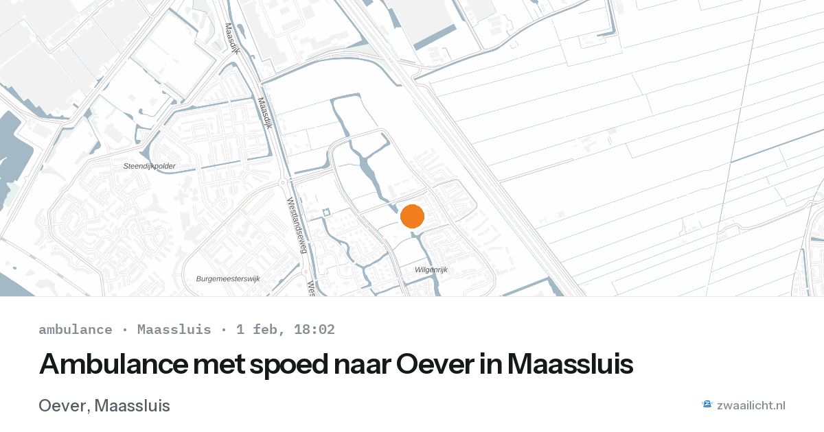 Ambulance met spoed naar Oever in Maassluis — 1 feb 2026