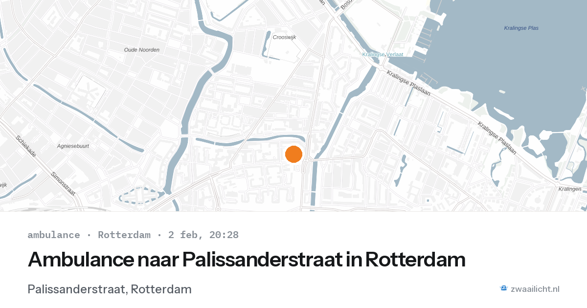 Ambulance naar Palissanderstraat in Rotterdam — 2 feb 2026