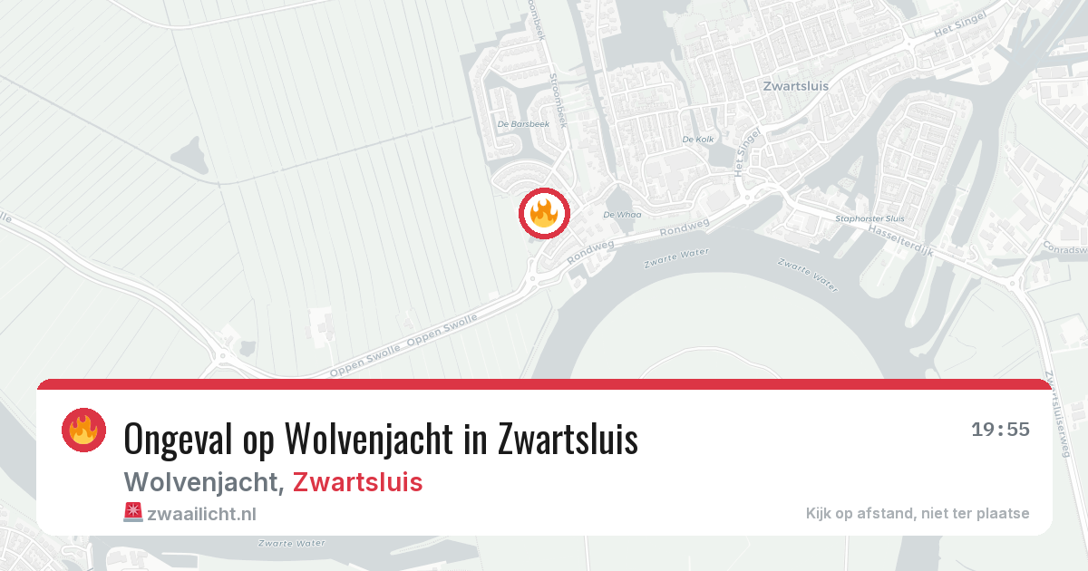 Ongeval op Wolvenjacht in Zwartsluis — 6 jul 2026