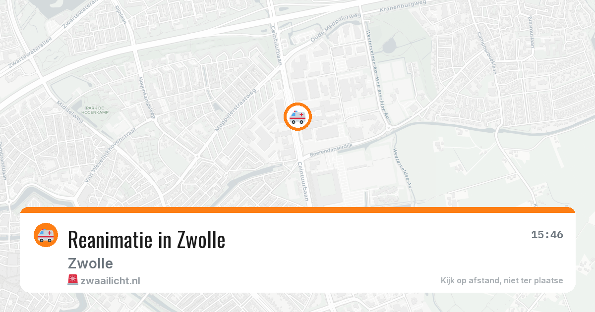 Reanimatie in Zwolle — 13 aug 2026