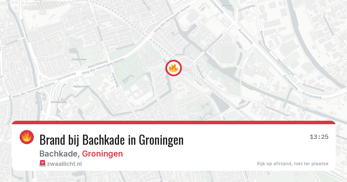 Brand bij Bachkade in Groningen — 30 jun 2026