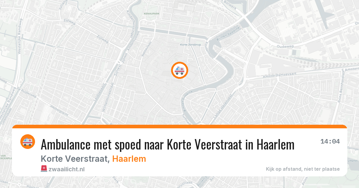 Ambulance met spoed naar Korte Veerstraat in Haarlem — 10 jul 2026