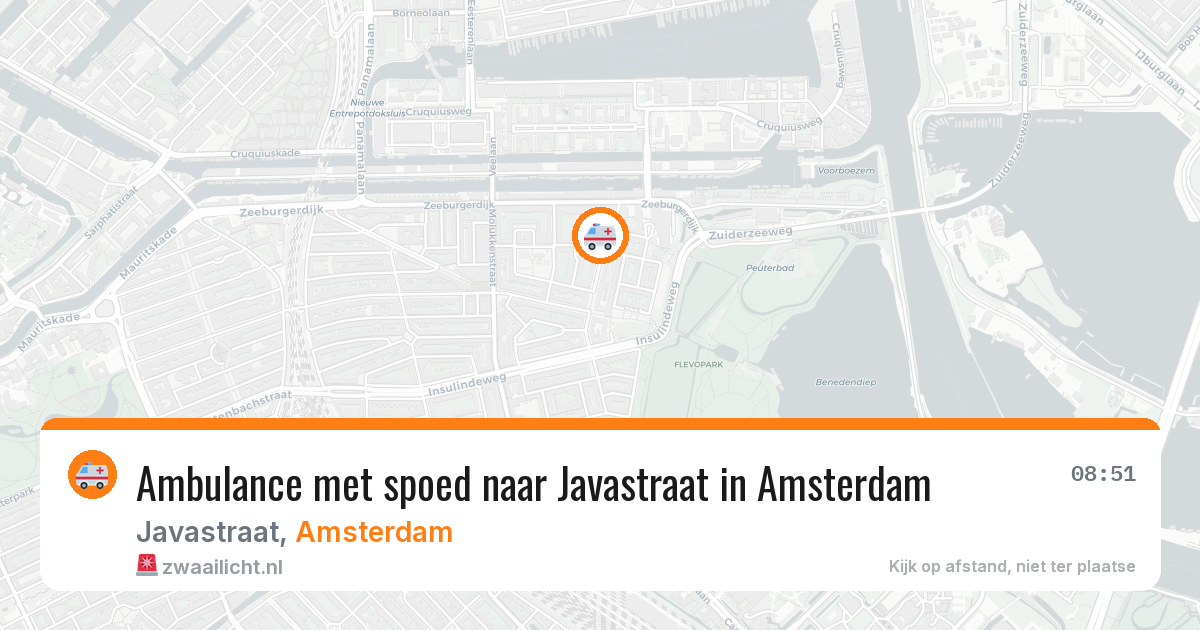 Ambulance met spoed naar Javastraat in Amsterdam — 6 jun 2026