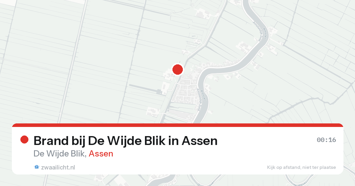 Brand bij De Wijde Blik in Assen — 23 aug 2026