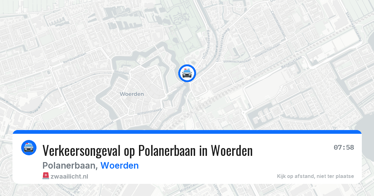 Verkeersongeval op Polanerbaan in Woerden — 19 jan 2026