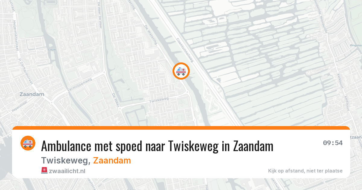 Ambulance met spoed naar Twiskeweg in Zaandam — 21 mrt 2026
