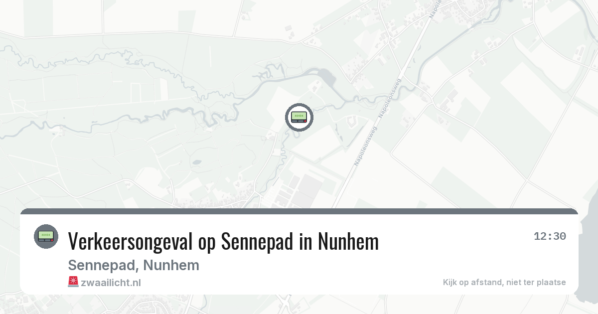 Verkeersongeval op Sennepad in Nunhem — 16 feb 2026