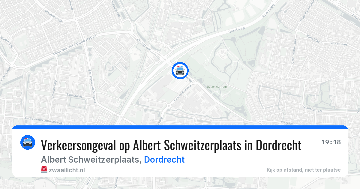 Verkeersongeval op Albert Schweitzerplaats in Dordrecht — 20 apr 2026