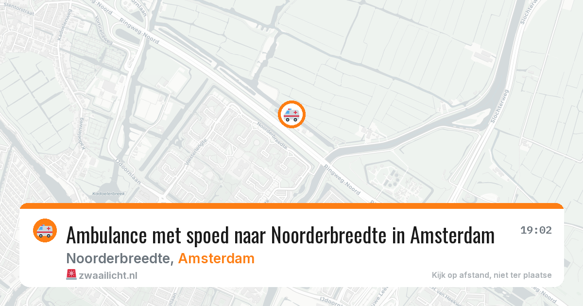 Ambulance met spoed naar Noorderbreedte in Amsterdam — 23 mrt 2026