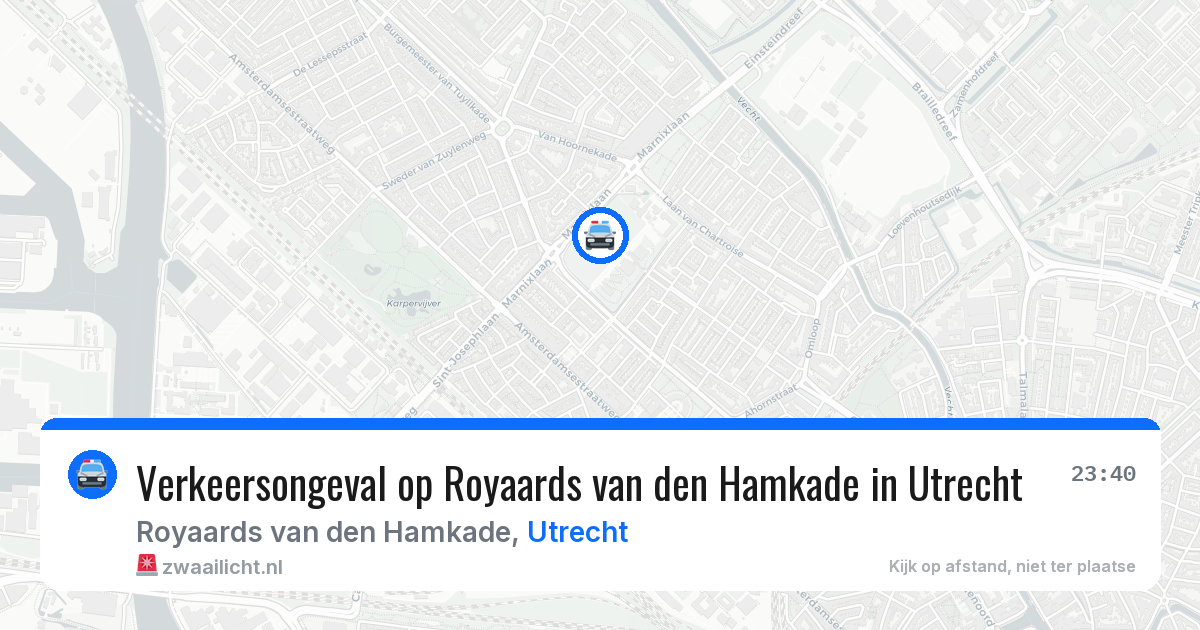 Verkeersongeval op Royaards van den Hamkade in Utrecht — 7 aug 2026