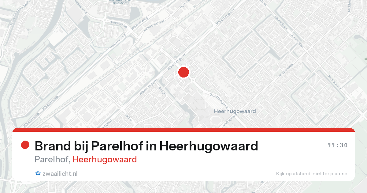 Brand bij Parelhof in Heerhugowaard — 8 jun 2026