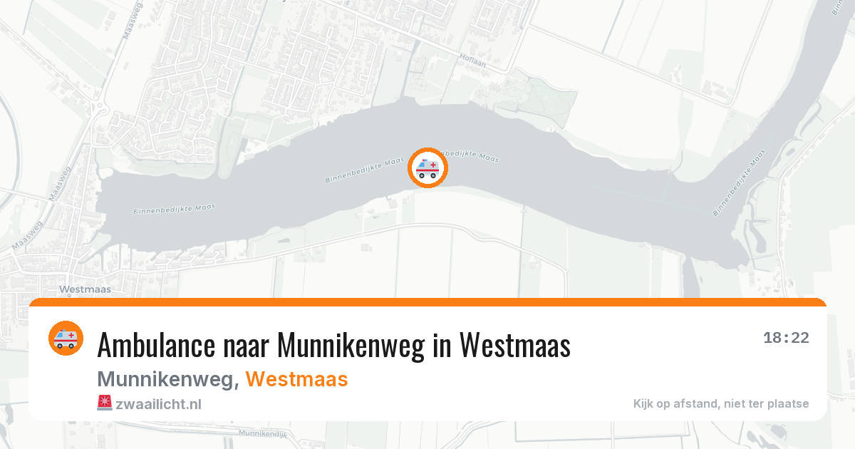 Ambulance naar Munnikenweg in Westmaas — 1 aug 2026