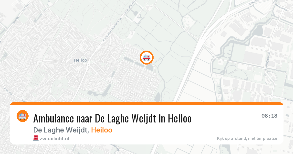 Ambulance naar De Laghe Weijdt in Heiloo — 7 aug 2026