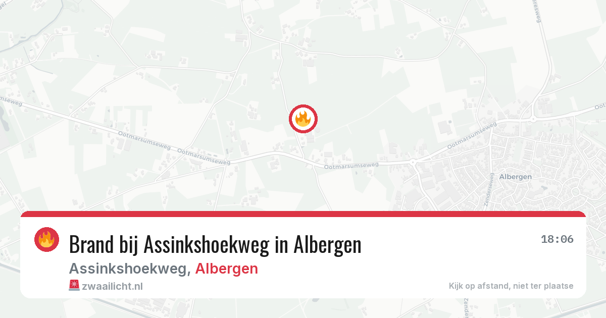 Brand bij Assinkshoekweg in Albergen — 26 jun 2026