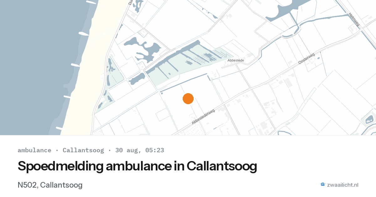 Spoedmelding ambulance in Callantsoog — 30 aug 2026