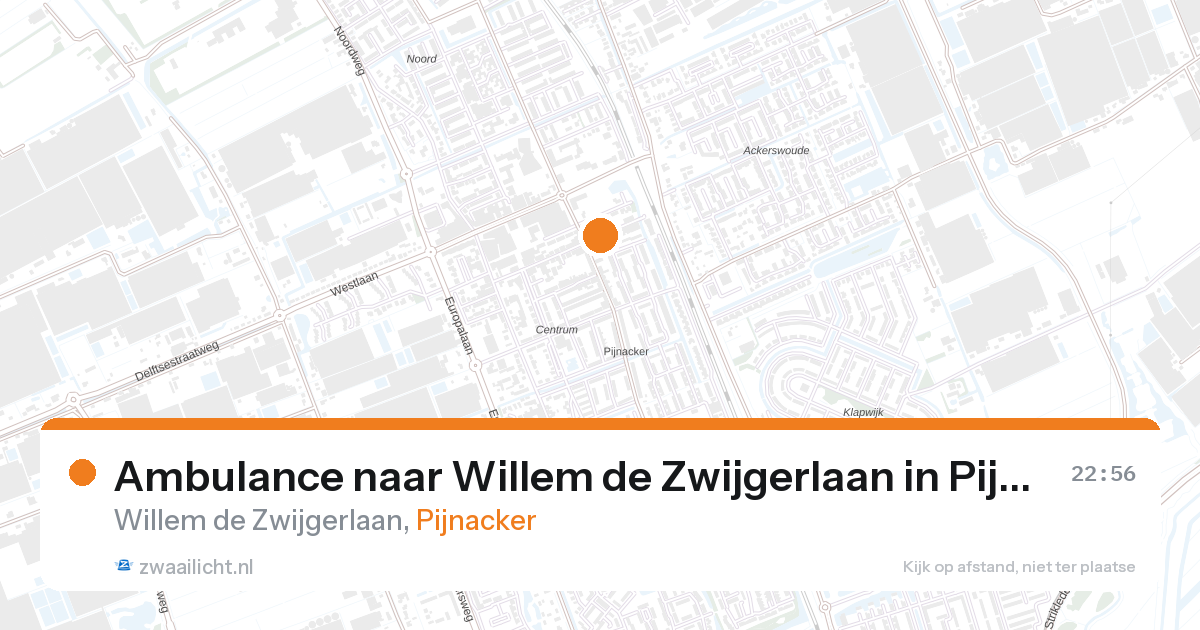 Ambulance naar Willem de Zwijgerlaan in Pijnacker — 19 mrt 2026
