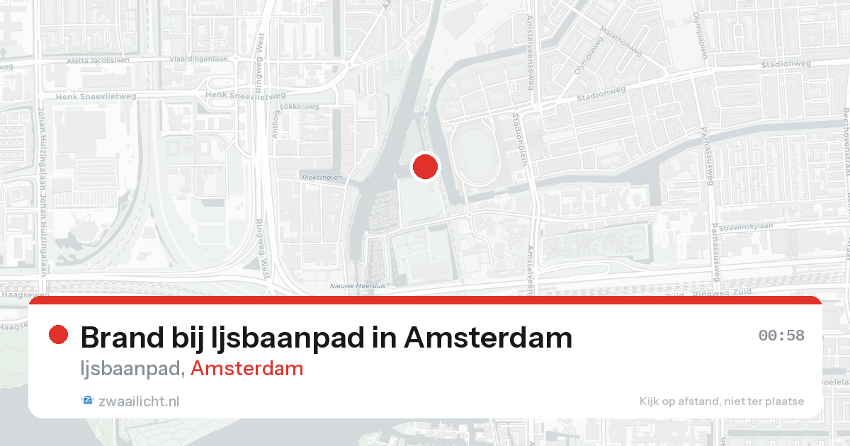 Brand bij Ijsbaanpad in Amsterdam — 17 jun 2026