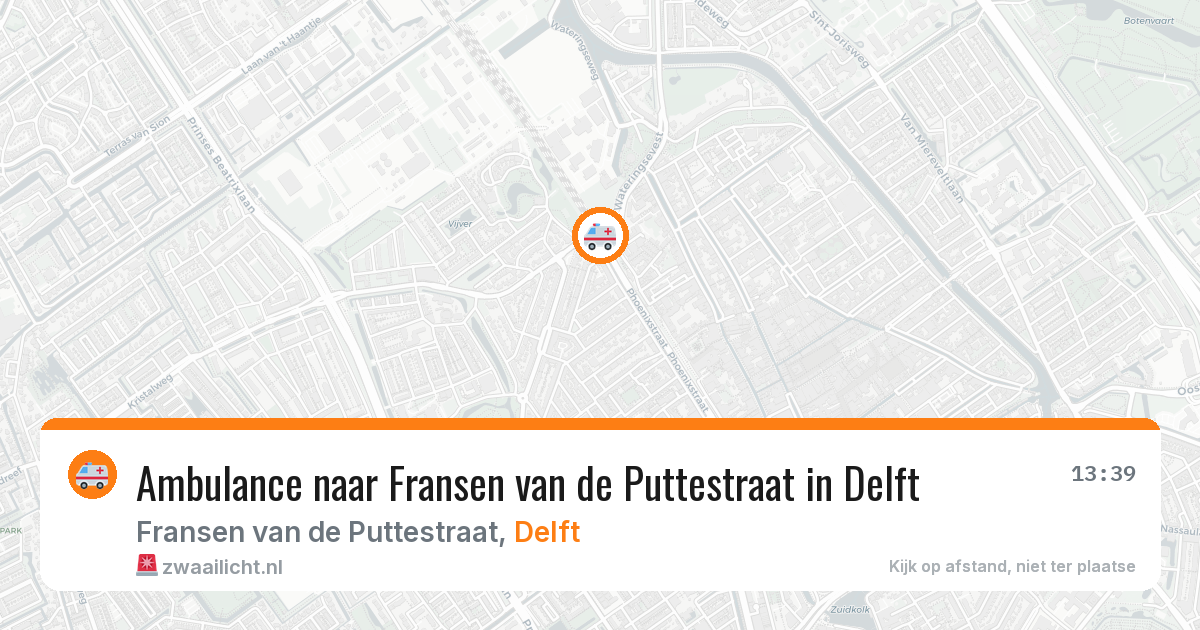Ambulance naar Fransen van de Puttestraat in Delft — 29 jun 2026