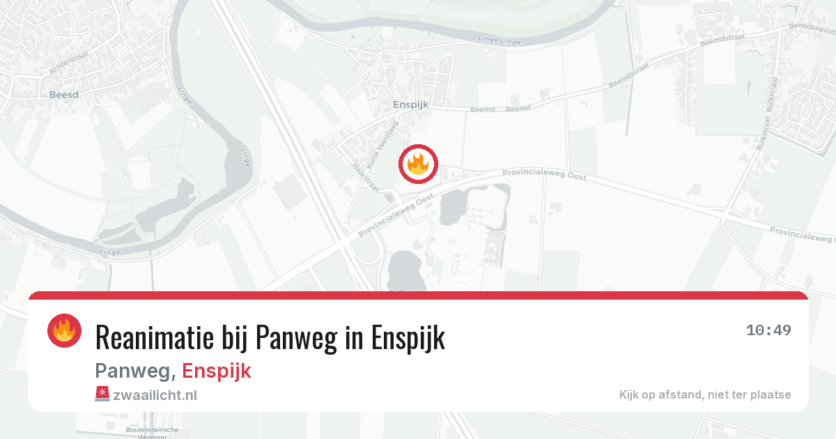 Reanimatie bij Panweg in Enspijk — 9 mei 2026