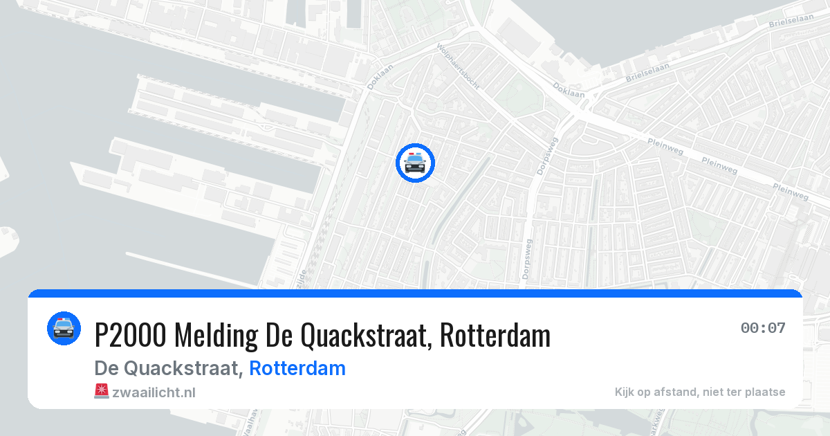 P2000 Melding De Quackstraat, Rotterdam — 11 jun 2026