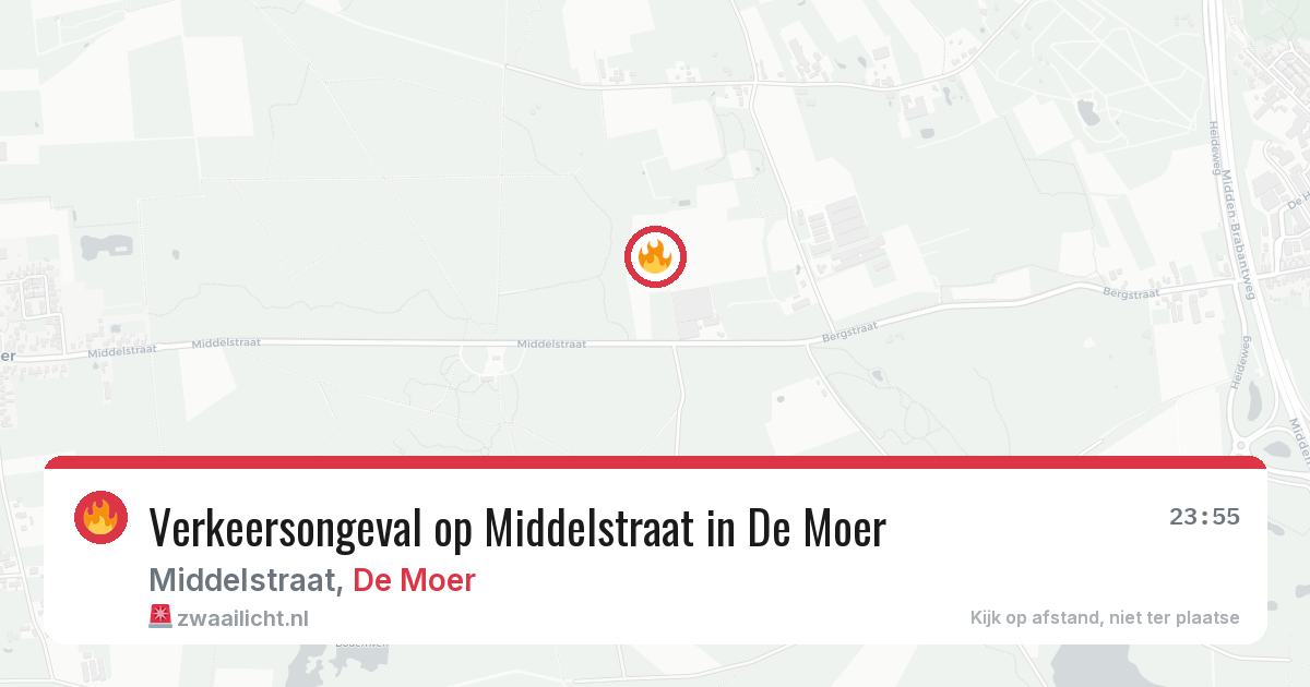 Verkeersongeval op Middelstraat in De Moer — 31 jan 2026