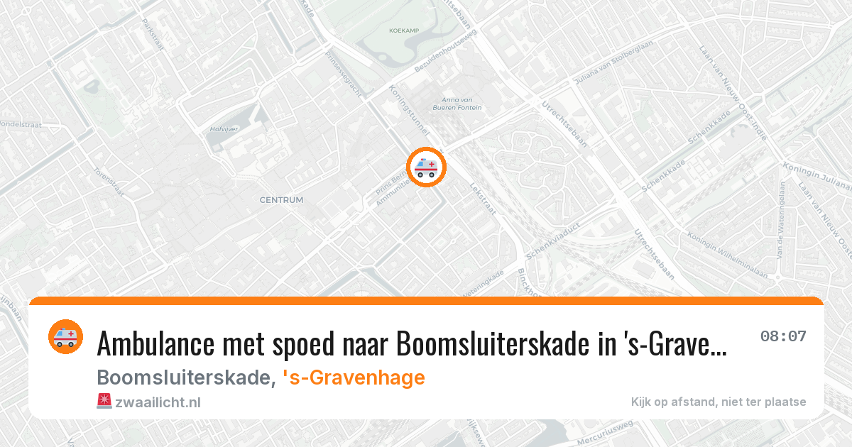 Ambulance met spoed naar Boomsluiterskade in 's-Gravenhage — 26 jul 2026