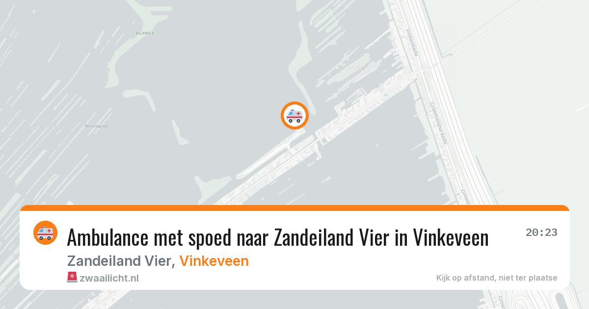 Ambulance met spoed naar Zandeiland Vier in Vinkeveen — 7 aug 2026