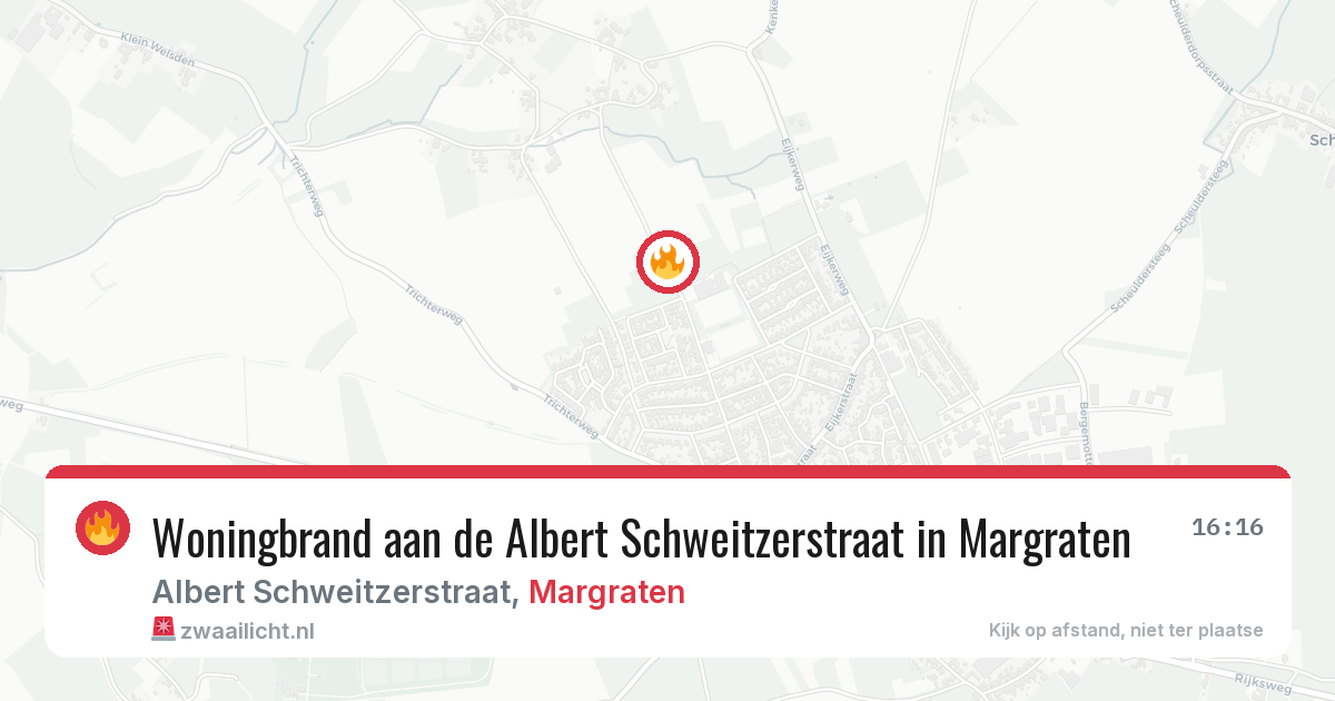 Woningbrand aan de Albert Schweitzerstraat in Margraten — 12 feb 2026