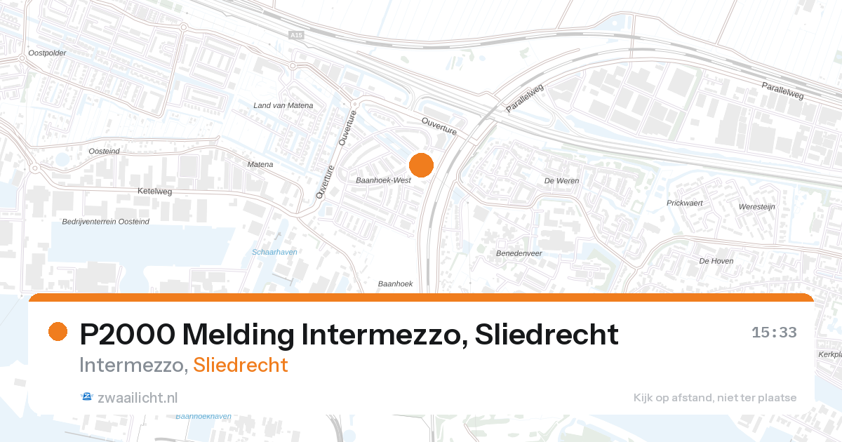 P2000 Melding Intermezzo, Sliedrecht — 27 aug 2026