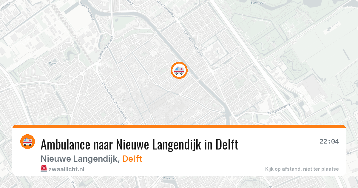 Ambulance naar Nieuwe Langendijk in Delft — 10 apr 2026