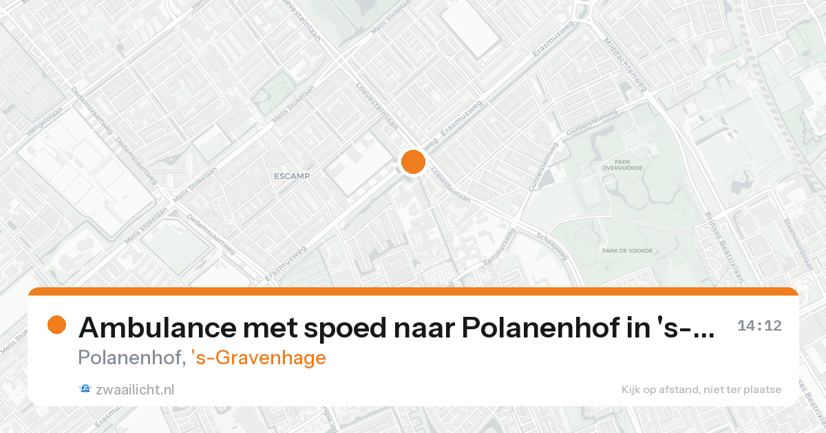 Ambulance met spoed naar Polanenhof in 's-Gravenhage — 17 aug 2026