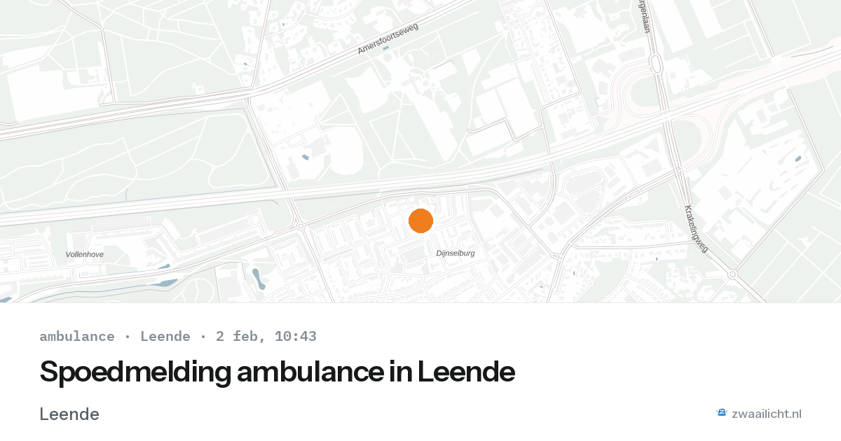 Spoedmelding ambulance in Leende — 2 feb 2026