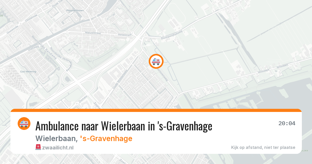 Ambulance naar Wielerbaan in 's-Gravenhage — 26 jun 2026