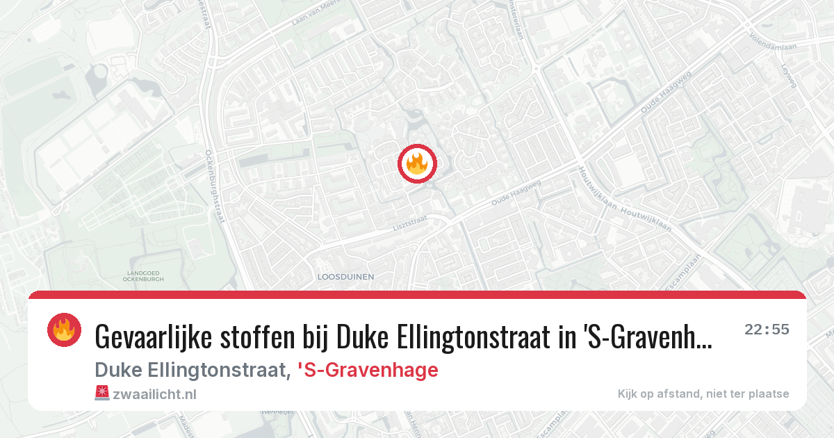 Gevaarlijke stoffen bij Duke Ellingtonstraat in 'S-Gravenhage — 12 jul 2026