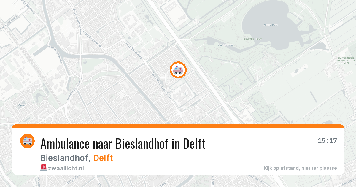 Ambulance naar Bieslandhof in Delft — 12 mei 2026