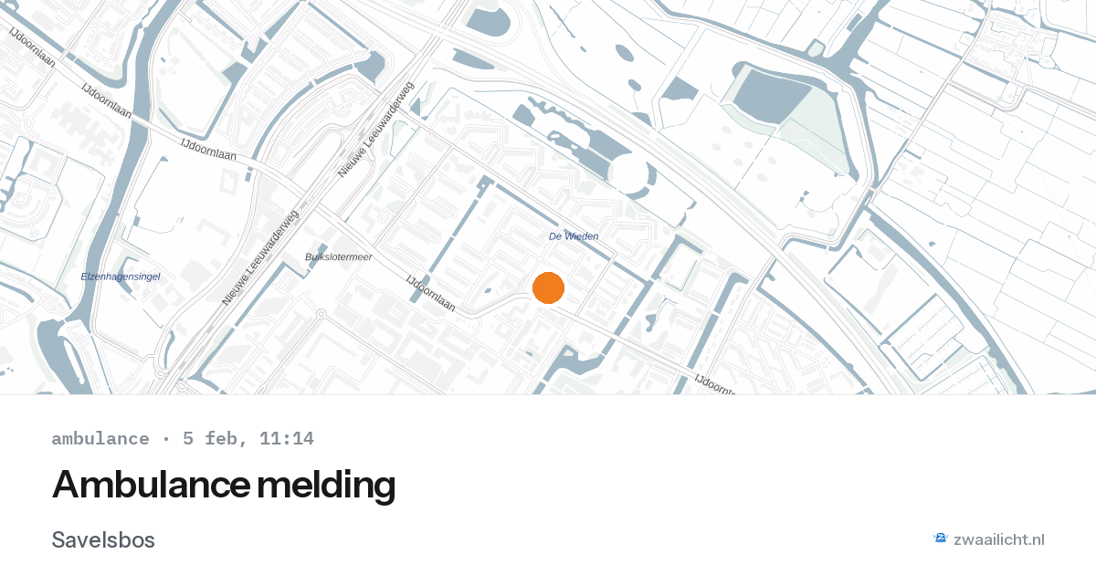 Ambulance melding — 5 feb 2026