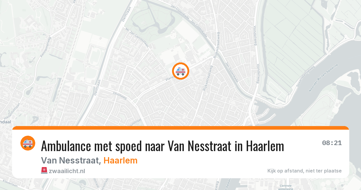 Ambulance met spoed naar Van Nesstraat in Haarlem — 23 jun 2026